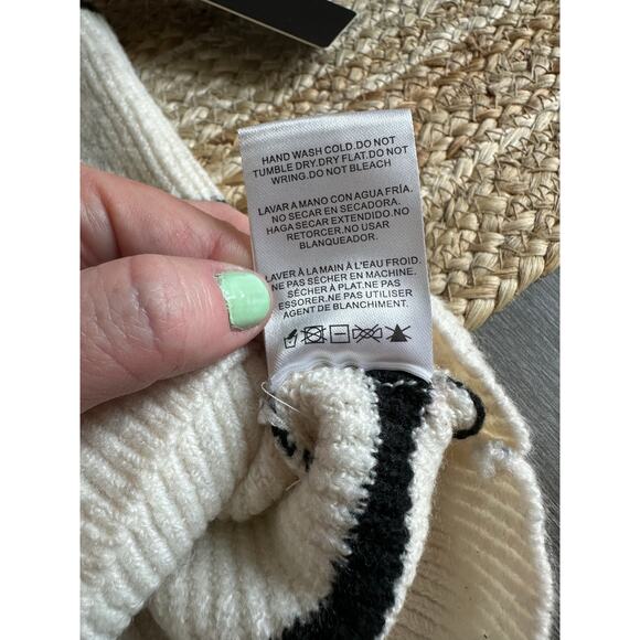 WEEKEND LOS ANGELES Women's Cressida Stripe Johnny Collar Sweater Size 1X - Picture 14 of 16